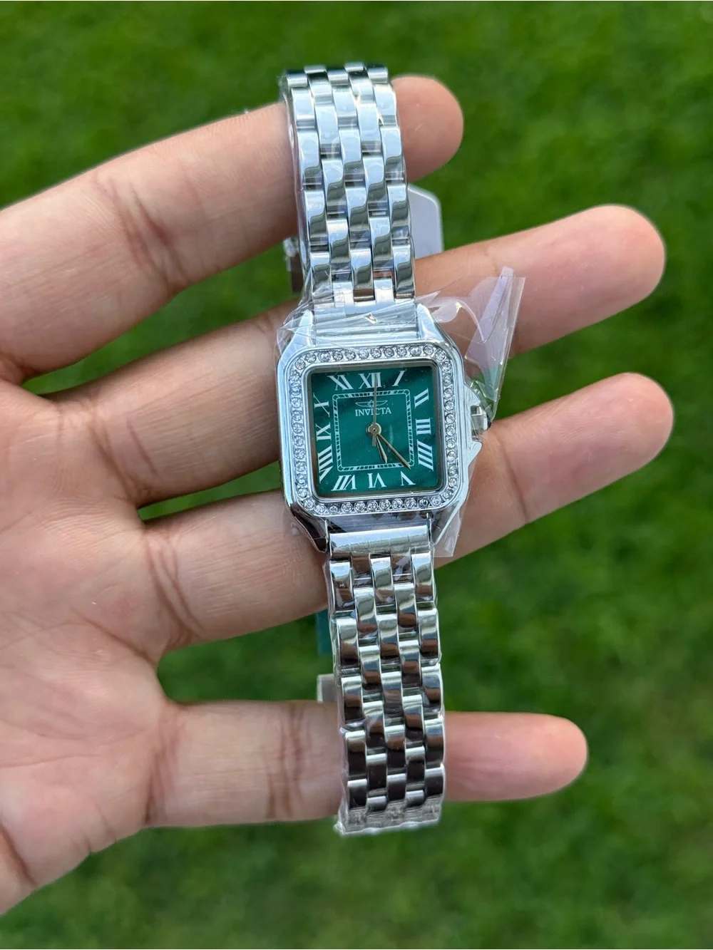 Invicta Celestial green dial with diamond bezel Womens Watch
